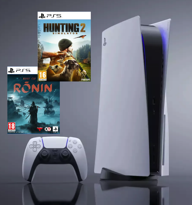 PlayStation 5 alap gépcsomag (lemezmeghajtóval, CFI-1016A) + 2db játékszoftver PlayStation 5 alap gépcsomag (lemezmeghajtóval, CFI-1016A) + 2db játékszoftver