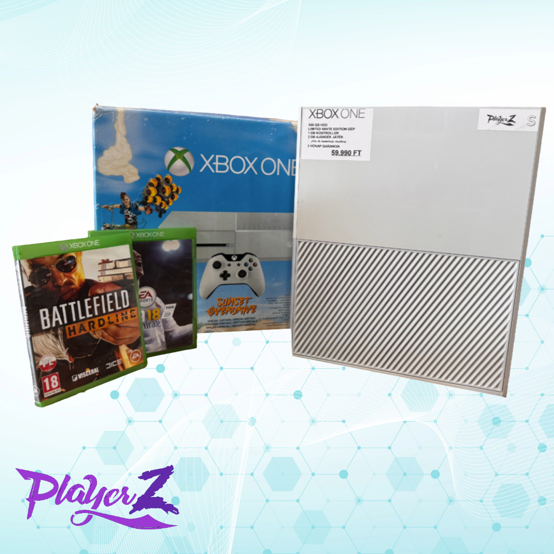 Xbox ONE White Limited edition - 500 GB + 2db ajándék játék Xbox ONE White Limited edition - 500 GB + 2db ajándék játék
